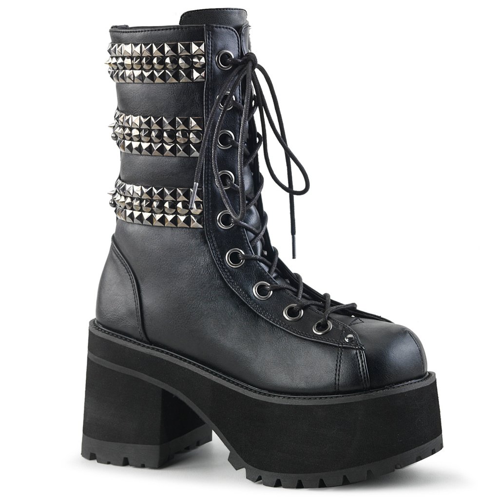 Bottines Demonia Ranger 305 Vegan Cuir Femme - Noir 02415-ITLX